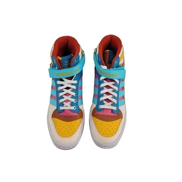 Limited Edition Adidas High‎ Top Sneakers Sz 6 Multicolored Kidcore Streetwear